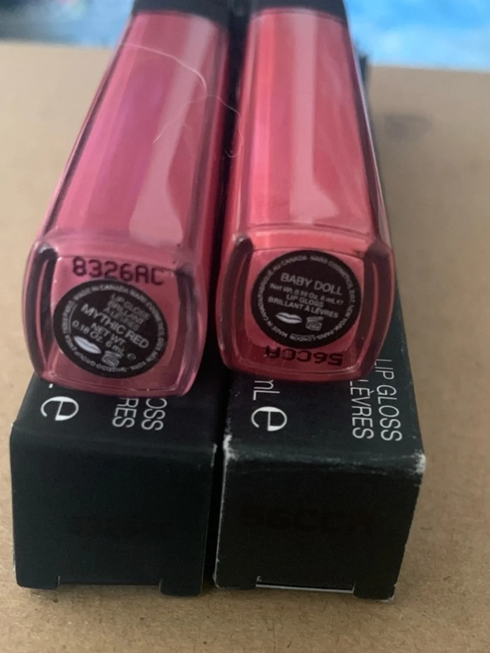 NARS Lip Gloss Duo — Mythic Red & Baby Doll Pink